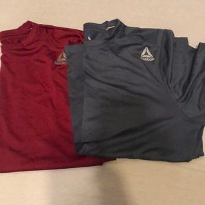 Two Reebok workout shirts